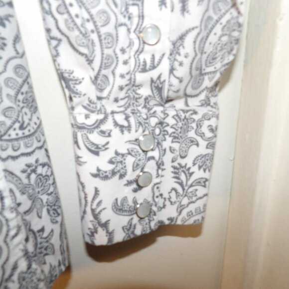 Drysdale's Pearl Snap Paisley Western Wear Shirt Sz LT - Picture 5 of 7
